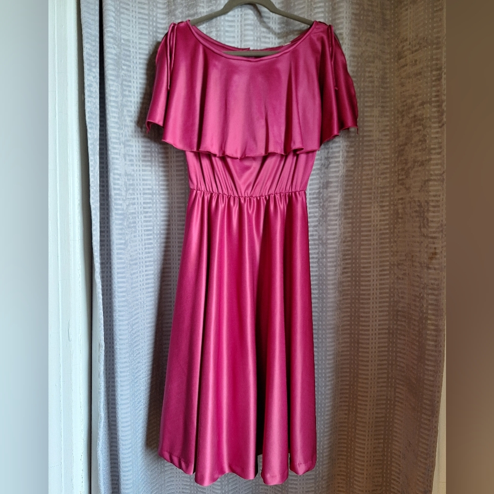Vintage 70s Satin Dress
